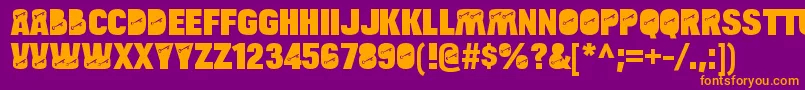 BulltoadkeyRegular Font – Orange Fonts on Purple Background