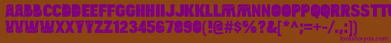 BulltoadkeyRegular Font – Purple Fonts on Brown Background