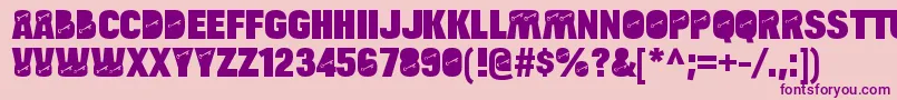 Fonte BulltoadkeyRegular – fontes roxas em um fundo rosa