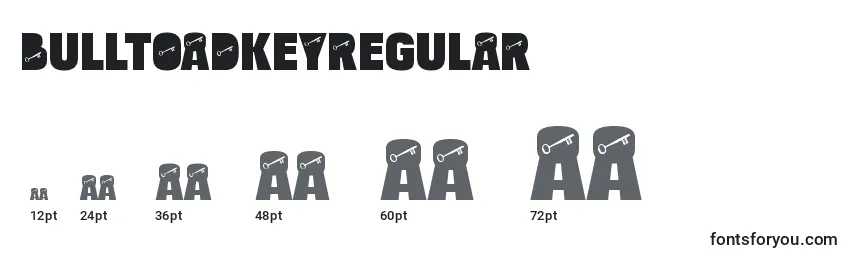 BulltoadkeyRegular Font Sizes