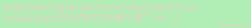 Currentc Font – Pink Fonts on Green Background