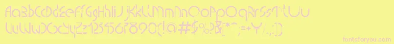 Currentc-fontti – vaaleanpunaiset fontit keltaisella taustalla