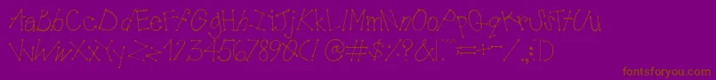 AustieBostMudPies Font – Brown Fonts on Purple Background