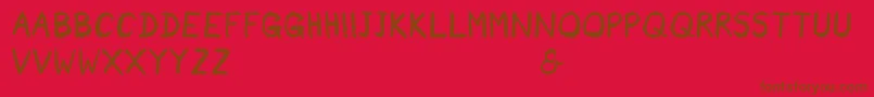 Rainneer Font – Brown Fonts on Red Background