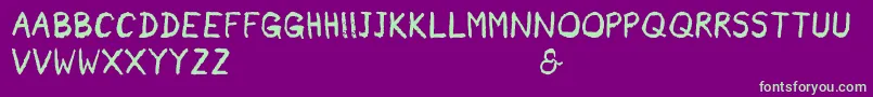 Rainneer Font – Green Fonts on Purple Background