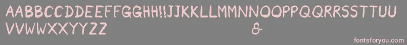 フォントRainneer – 灰色の背景にピンクのフォント
