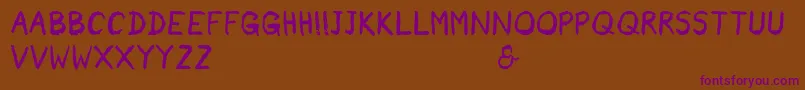 Rainneer Font – Purple Fonts on Brown Background