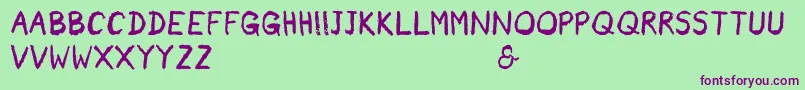 Шрифт Rainneer – фиолетовые шрифты на зелёном фоне