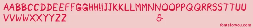 Rainneer Font – Red Fonts on Pink Background