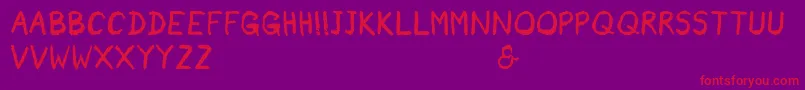 Rainneer Font – Red Fonts on Purple Background