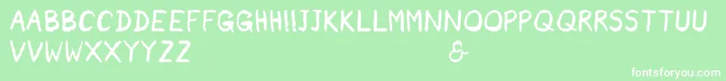 Rainneer Font – White Fonts on Green Background