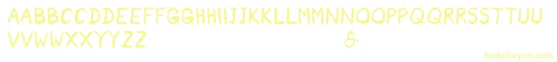 Rainneer Font – Yellow Fonts on White Background