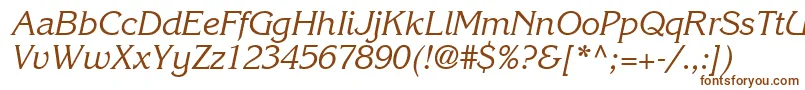Шрифт IntuitionSsiItalic – коричневые шрифты на белом фоне