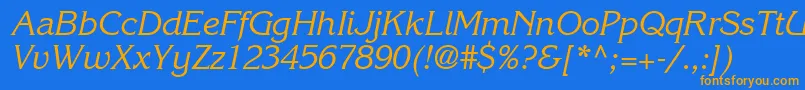 IntuitionSsiItalic Font – Orange Fonts on Blue Background