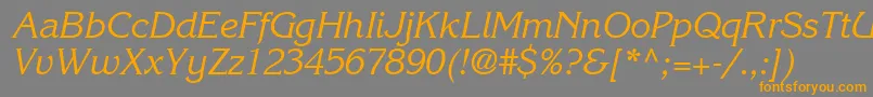 IntuitionSsiItalic Font – Orange Fonts on Gray Background