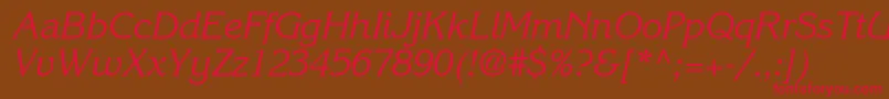 IntuitionSsiItalic Font – Red Fonts on Brown Background
