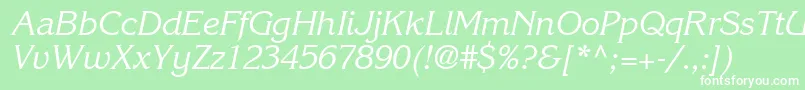 IntuitionSsiItalic Font – White Fonts on Green Background