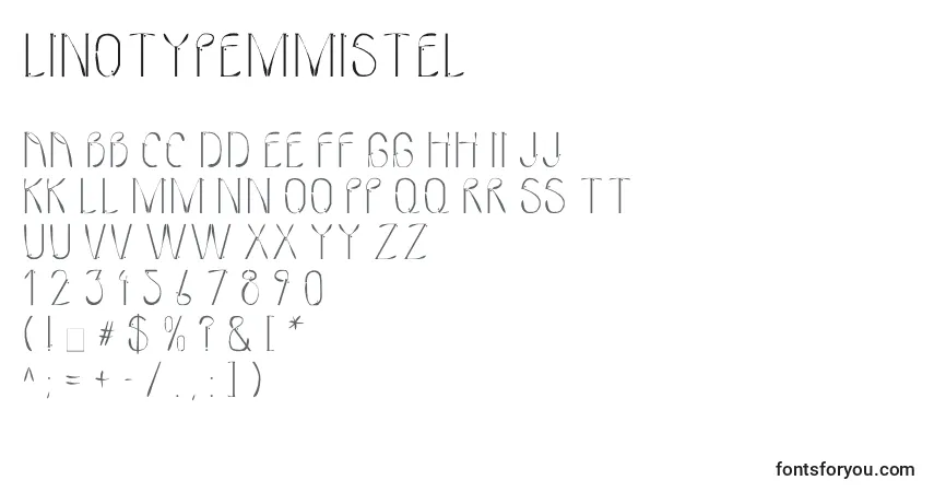 Шрифт LinotypeMmistel – алфавит, цифры, специальные символы