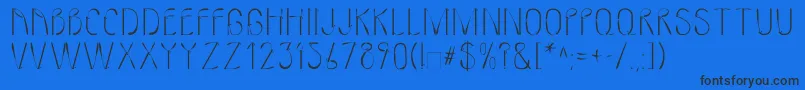 Шрифт LinotypeMmistel – чёрные шрифты на синем фоне