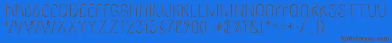 LinotypeMmistel Font – Brown Fonts on Blue Background