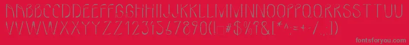 LinotypeMmistel Font – Gray Fonts on Red Background