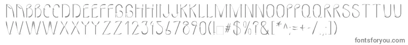 Czcionka LinotypeMmistel – szare czcionki na białym tle