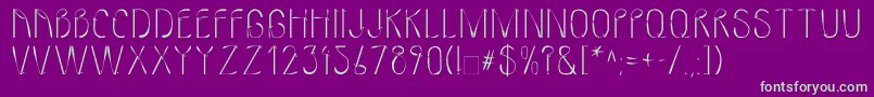 LinotypeMmistel Font – Green Fonts on Purple Background