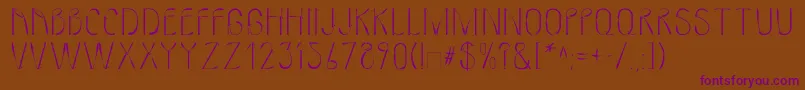 LinotypeMmistel Font – Purple Fonts on Brown Background