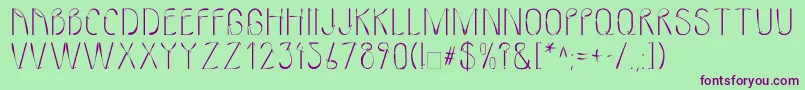 LinotypeMmistel Font – Purple Fonts on Green Background