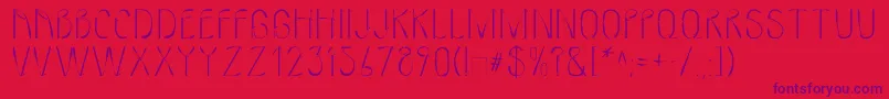 LinotypeMmistel Font – Purple Fonts on Red Background