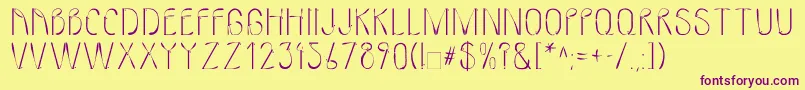 LinotypeMmistel Font – Purple Fonts on Yellow Background