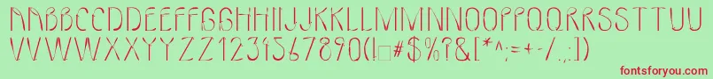 LinotypeMmistel Font – Red Fonts on Green Background