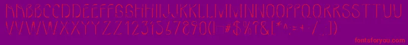 Шрифт LinotypeMmistel – красные шрифты на фиолетовом фоне