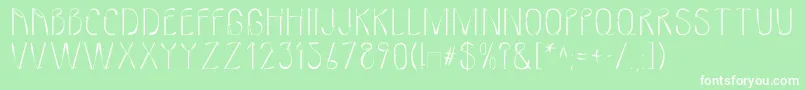 LinotypeMmistel Font – White Fonts on Green Background
