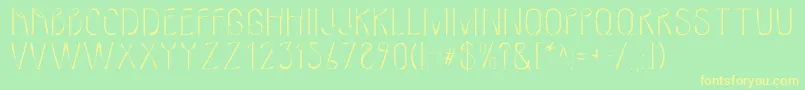 Шрифт LinotypeMmistel – жёлтые шрифты на зелёном фоне