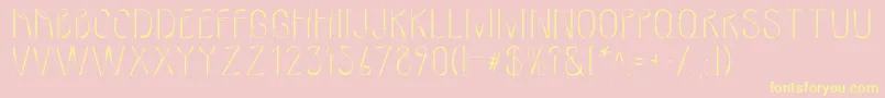LinotypeMmistel Font – Yellow Fonts on Pink Background