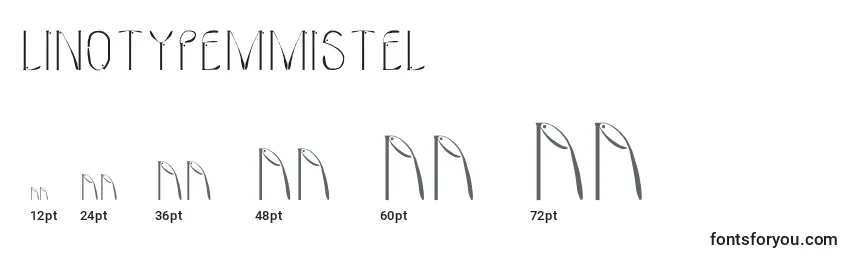 LinotypeMmistel Font Sizes