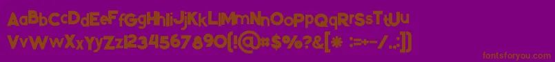 Saiba mais sobre a fonte Kikoregular Fonte Kikoregular – fontes marrons em um fundo roxo