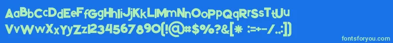 More about Kikoregular Font Kikoregular Font – Green Fonts on Blue Background