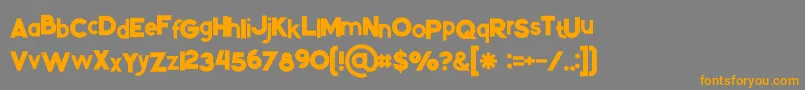 Kikoregular Font – Orange Fonts on Gray Background