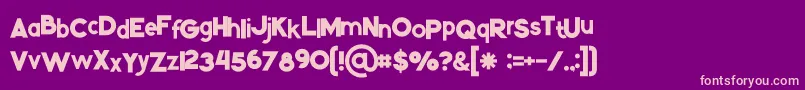 Kikoregular Font – Pink Fonts on Purple Background