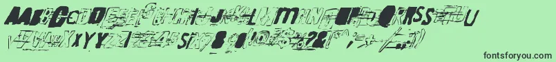 RandomChangeInMood-Schriftart – Schwarze Schriften auf grünem Hintergrund