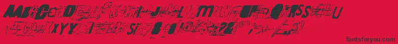 RandomChangeInMood Font – Black Fonts on Red Background