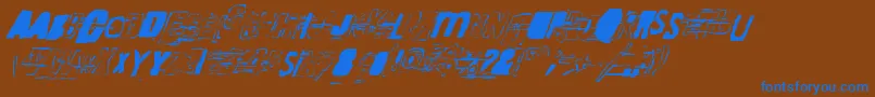 RandomChangeInMood Font – Blue Fonts on Brown Background