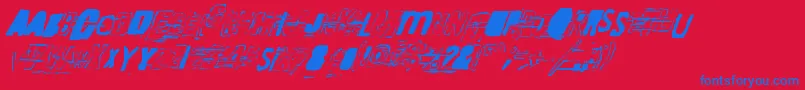 RandomChangeInMood Font – Blue Fonts on Red Background