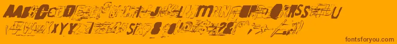 RandomChangeInMood Font – Brown Fonts on Orange Background