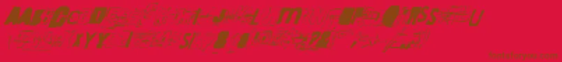 RandomChangeInMood-fontti – ruskeat fontit punaisella taustalla