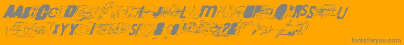 RandomChangeInMood-Schriftart – Graue Schriften auf orangefarbenem Hintergrund