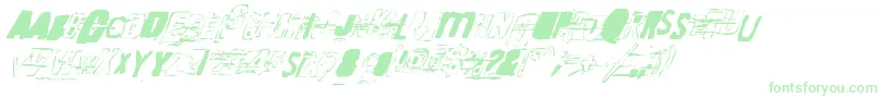 RandomChangeInMood-Schriftart – Grüne Schriften auf weißem Hintergrund