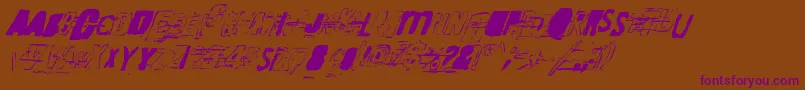 RandomChangeInMood Font – Purple Fonts on Brown Background